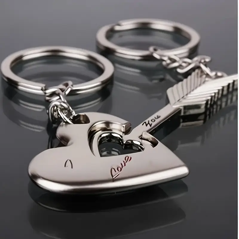 Set 2 brelocuri cu inimă și săgeata lui Cupidon [5]