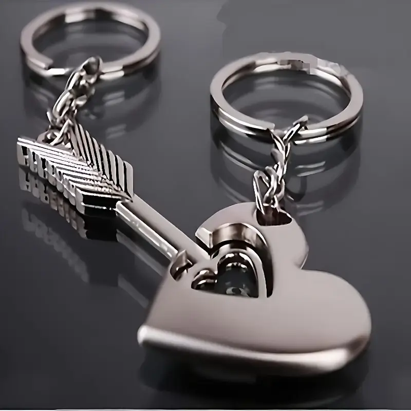 Set 2 brelocuri cu inimă și săgeata lui Cupidon [1]