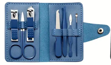 Set profesional manichiură 7 piese – cu etui elegant albastru [1]