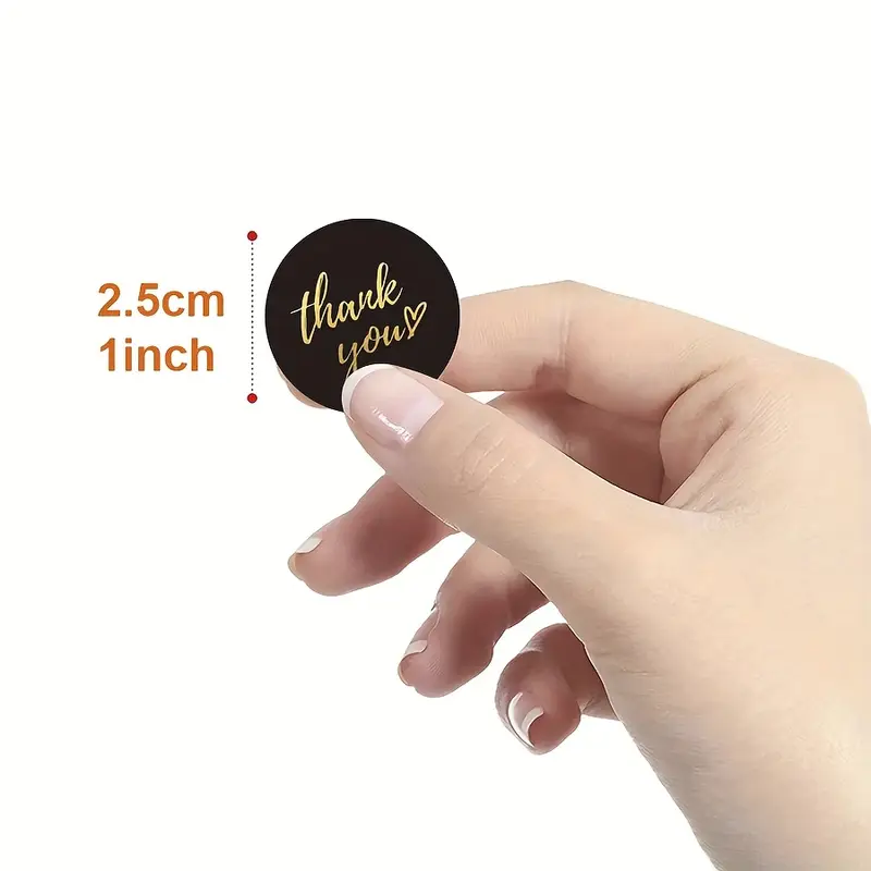 Set 500 etichete „Thank You” autoadezive – 4 culori, scris auriu [5]