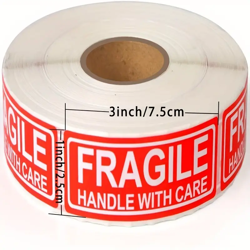 Set 500 etichete autoadezive „Fragile / Handle with care” – pe rolă [2]