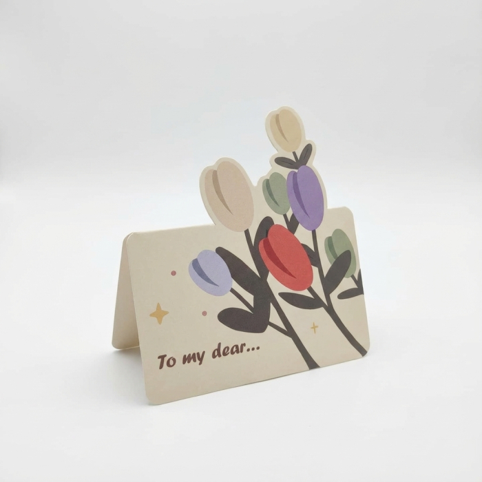 Set 8 felicitări cu tematică florală + 8 plicuri + 8 stickere [5]