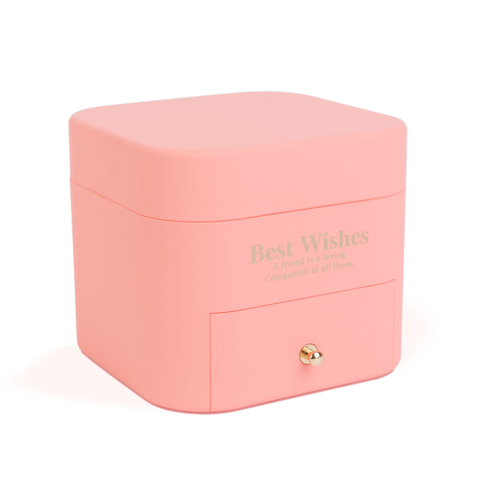 Set 9 trandafiri artificiali in cutie cadou cu colier 11cm, trandafiri eterni decorativi cu pandanti [3]