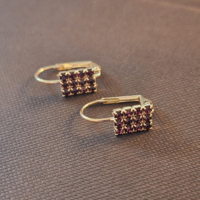 Set bijuterii placate cu aur - cristale zirconia bleu [3]