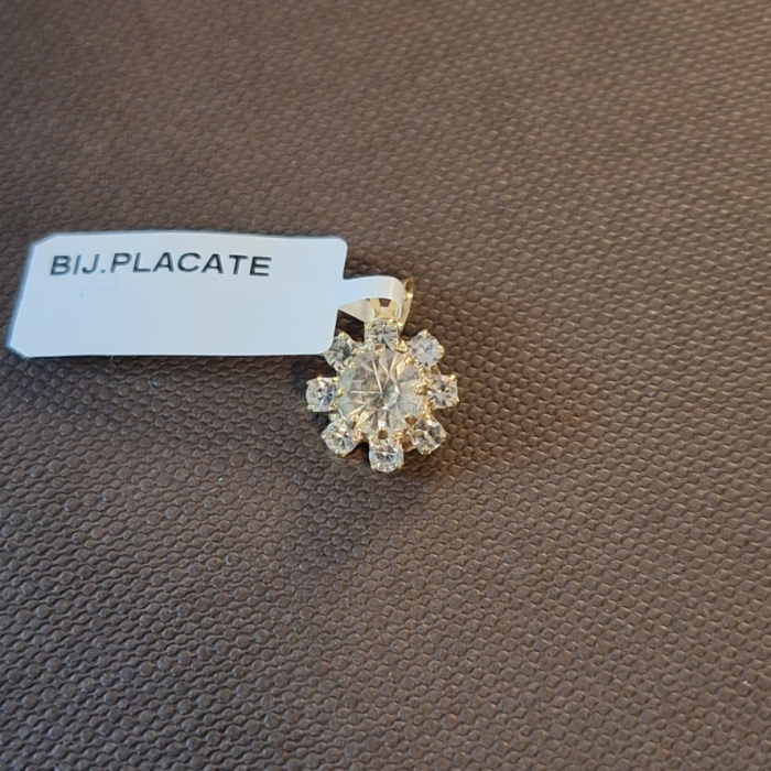 Set bijuterii placate cu aur cu lant tip sarpe si cristale zirconia albe [3]