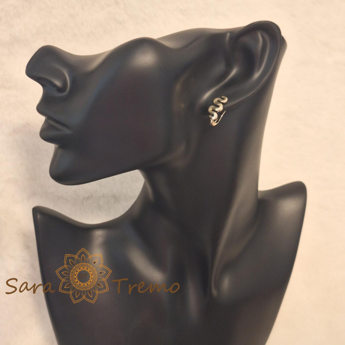 Set cercei si pandantiv design sarpe - placat 14k [5]