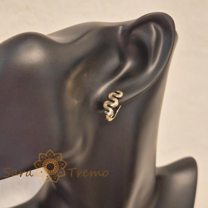 Set cercei si pandantiv design sarpe - placat 14k [6]