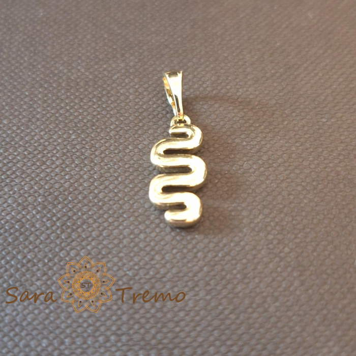 Set cercei si pandantiv design sarpe - placat 14k [4]