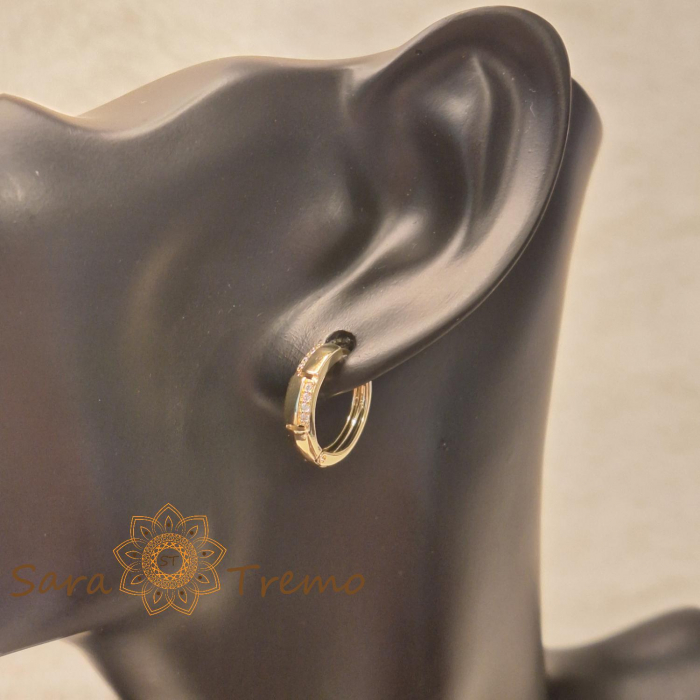 Set cercei si pandantiv cu cristale zirconia - placat 14k [6]