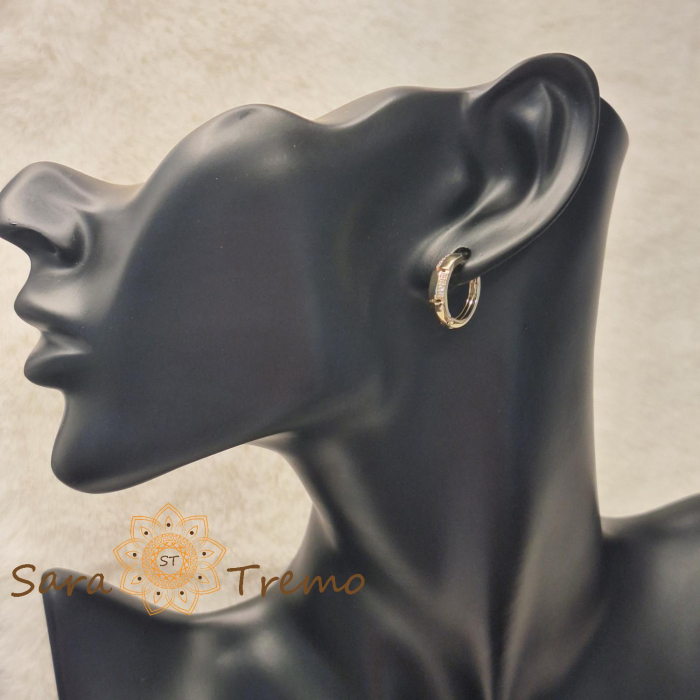 Set cercei si pandantiv cu cristale zirconia - placat 14k [5]