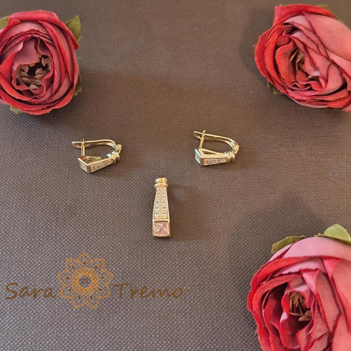 Set Sigiliul Puterii cu cristale zirconia - placat 14k [2]