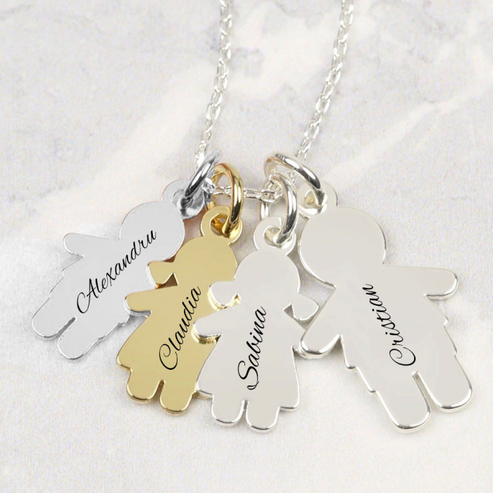 Colier personalizat cu membrii familiei - argint 925 - 45 cm [2]