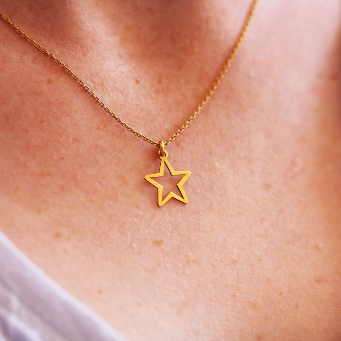 Star - Colier steluta din argint 925 placat cu aur roz [2]