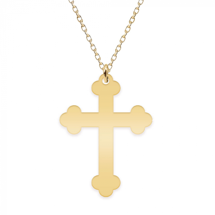 Stavros - Colier personalizat argint 925 placat cu aur galben 24K- cruce [3]