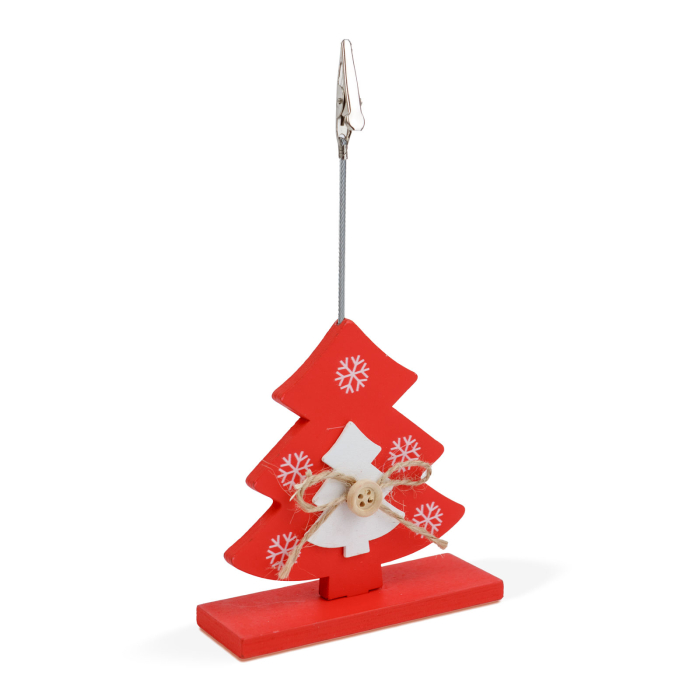 Suport etichete masă Crăciun - cu cleme - lemn de pin - 8,5 x 12 cm [2]