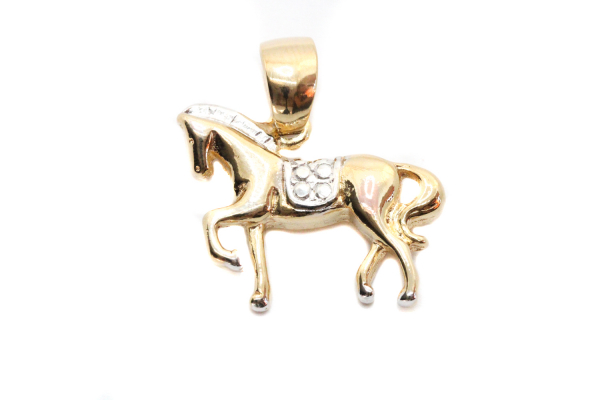 Talisman pentru barbati placat cu aur Horse by SaraTremo [1]