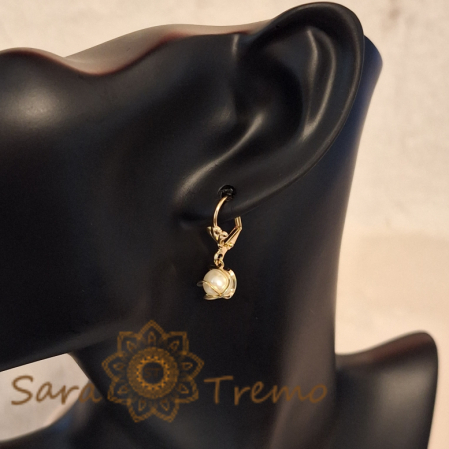 Cercei Placați cu Perlă Ecologică - Bestseller SaraTremo - 2.5 cm [5]