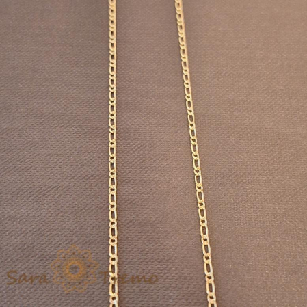 Lănțișor unisex placat cu aur 18K, model subtirel 1 cu 1, 50 cm [0]