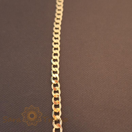 Lanț unisex placat cu aur, model clasic, 60 cm [2]