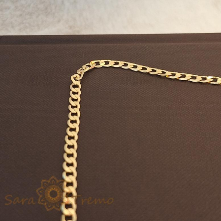 Lanț unisex placat cu aur, model clasic, 60 cm [3]