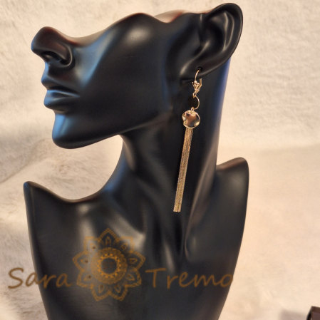 Cercei Placați Aur Lungi cu Lanțuri Groase - Simpli și Clasici - 10 cm [2]