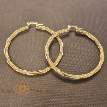 Cercei rotunzi - Cercei „Aurora Classica” – cercuri mari cu strălucire atemporală