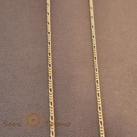 Coliere si lantisoare - Lănțișor unisex placat cu aur 18K, model 3 cu 1, 50 cm