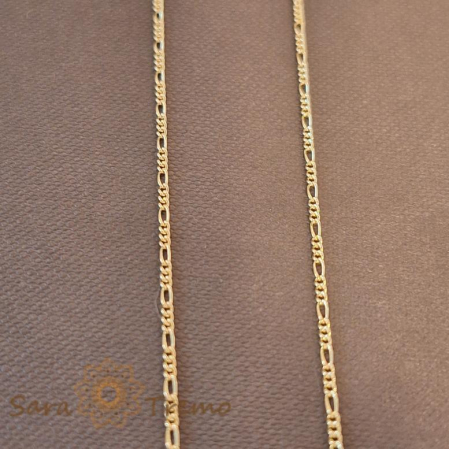 Coliere si lantisoare - Lănțișor unisex placat cu aur 18K, model 3 cu 1