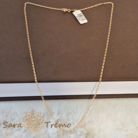 Lănțișor unisex placat cu aur 18K, model subtirel 1 cu 1, 50 cm [1]