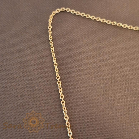Lănțișor clasic unisex placat cu aur, 45 cm [3]
