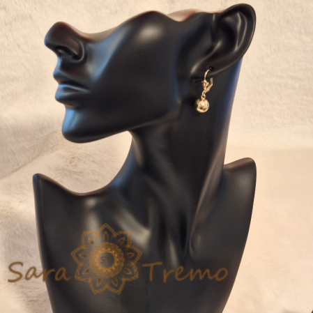 Cercei Clasici cu Bilă Mare - Model Glob Auriu Luxos - 2.5 cm [1]