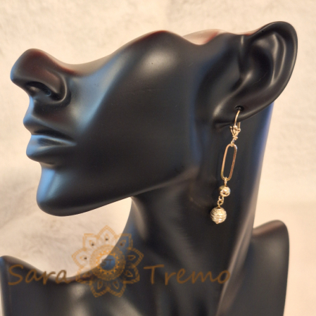 Cercei Placati Eleganți cu Decoruri Geometrice - 6 cm [3]
