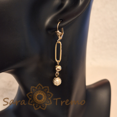 Cercei Placati Eleganți cu Decoruri Geometrice - 6 cm [4]