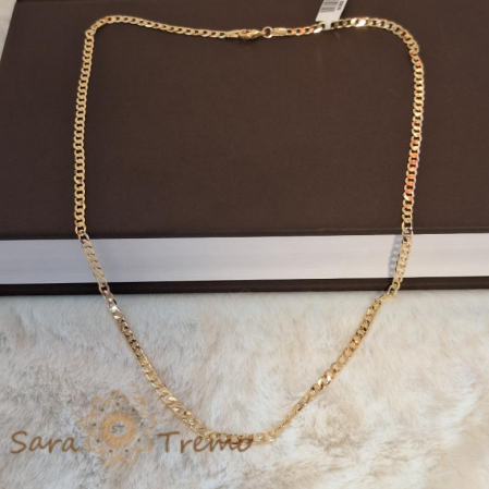 Lanț unisex placat cu aur, model clasic, 60 cm [1]