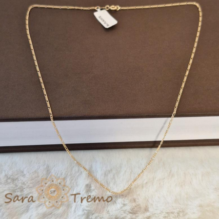 Lănțișor unisex placat cu aur 18K, model 3 cu 1, 50 cm [1]