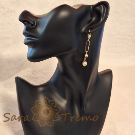 Cercei Placati Eleganți cu Decoruri Geometrice - 6 cm [2]