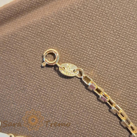 Brățară unisex placată cu aur 18K, model nou cu zale mari cubice, 19 cm [2]