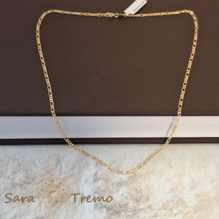 Lănțișor unisex placat cu aur 18K, model nou 3 cu 1 cu 1 cu 1, 50 cm [1]