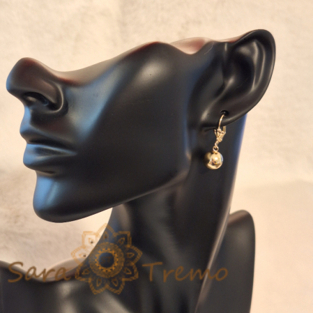 Cercei Clasici cu Bilă Mare - Model Glob Auriu Luxos - 2.5 cm [2]