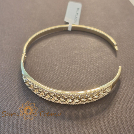 Bratara fixa placata cu aur 14K si cristale zirconia model luxury [3]