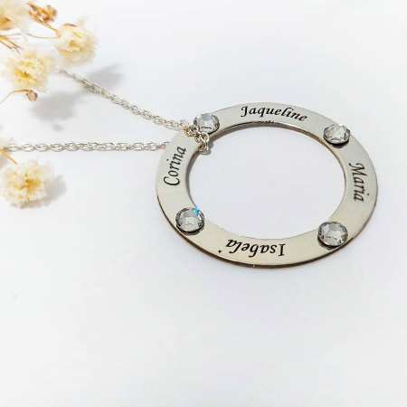 Alice - Colier personalizat nume si cristale din argint 925 [1]