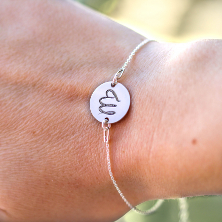 Amelie - Bratara personalizata banut cu semn zodiacal din argint 925 placat cu aur galben 24K [1]