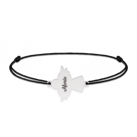 Bratari personalizate - Angelino - Bratara personalizata snur ingeras din argint 925