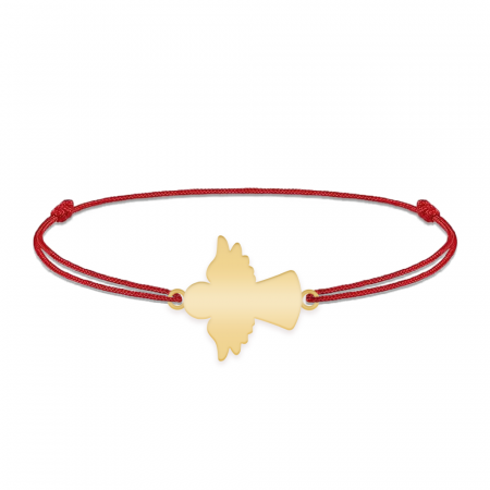 Angelino - Bratara personalizata snur ingeras din argint 925 placat cu aur galben 24K [1]