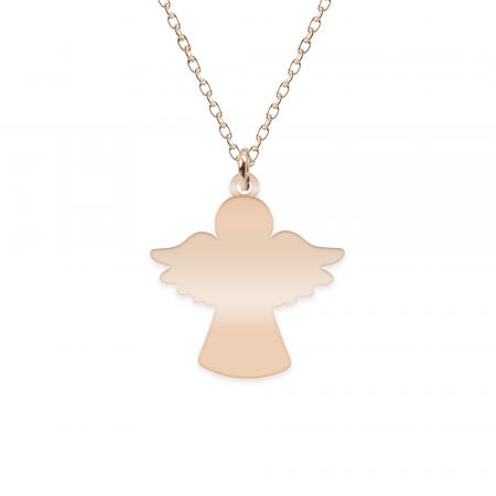 Angelino - Colier personalizat ingeras din argint 925 placat cu aur roz [1]