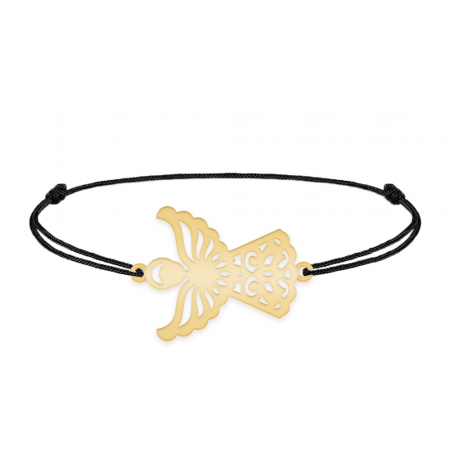 Aniela  - Bratara personalizata snur ingeras din argint 925 placat cu aur galben 24K [1]