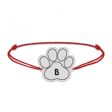 Bella - Bratara personalizata din snur cu talisman argint - labuta [1]