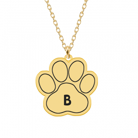 Bijuterii placate cu aur - Bella - Colier personalizat din argint placat cu aur galben 24K - labuta