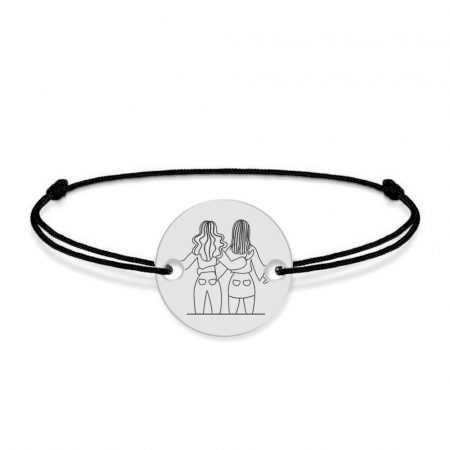 BFF - Bratara cu snur personalizata pentru cei mai buni prieteni din argint 925 [2]