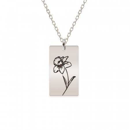 Colier personalizat cu floarea specifica lunii de nastere [2]